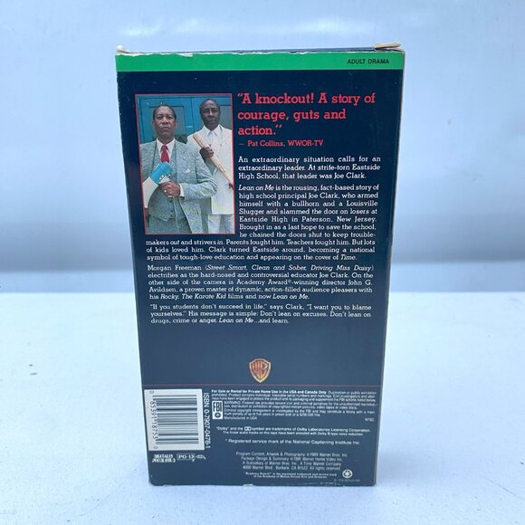 LEAN ON ME 1989 Movie VHS Video Cassette - Picture 3 of 4